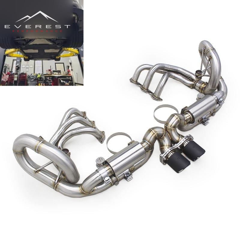 Full Exhaust System for Porsche 911 991/991.1 GT3 4.0 2015-2018 Catback Equal Length Manifold Stainless Steel Exhaust Pipe