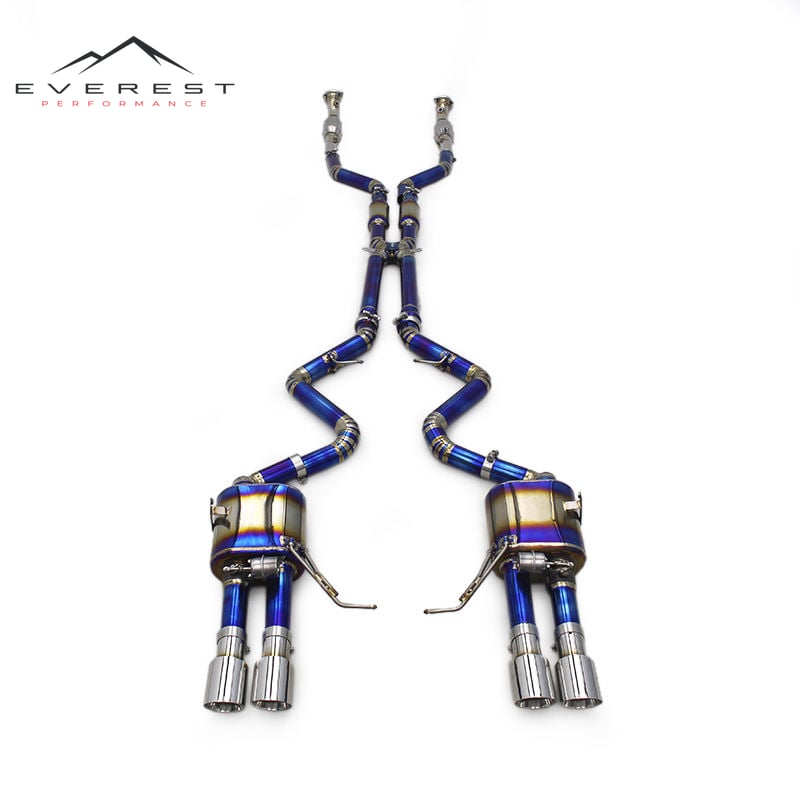 Titanium Exhaust Pipes for BMW M3 E90/E92/E93 4.0L 2007-2013 Muffler Catback Valve Catted Downpipe
