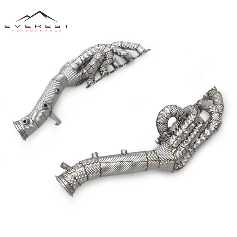 Exhaust Manifold Header with Heat Shield for Lamborghini Huracan STO/EVO Spyder 5.2 2019-2020 Racing Car Exhaust System