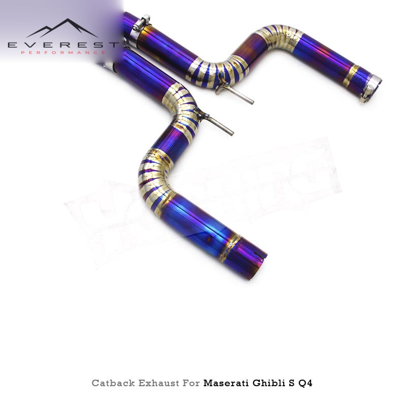 Custom Catback Exhaust for Maserati Ghibli S Q4/SQ4 3.0T Auto Car Parts Titanium Pipes Valvetronic Exhaust System