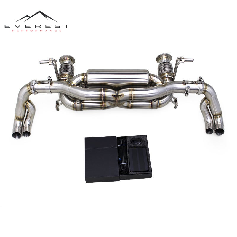 Stainless Steel Exhaust for Audi R8 V8 4.2L 2007-2013 Rear Muffler Valve Exhaust System With Remote Control