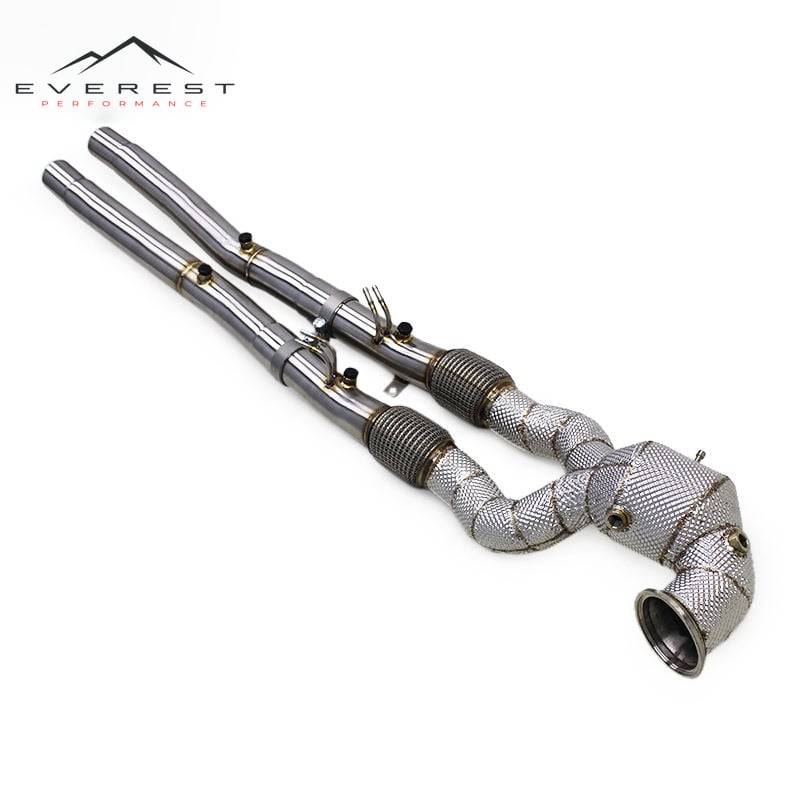SS304 Catted Downpipe for Audi RS3/TTRS 2.5T 2023-2024 High Flow Catted Downpipe With OPF/DPF