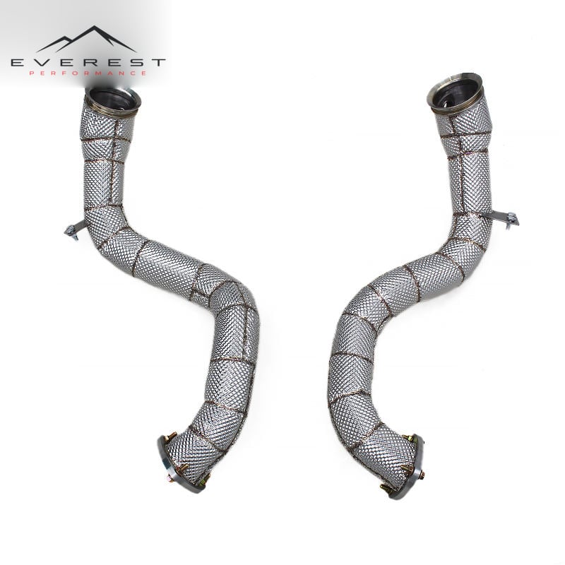 SS304 Stainless Steel Downpipe Pipes for Aston Martin Vantage V8 4.0T 2018+ Free Flow Performance Exhaust Racing System