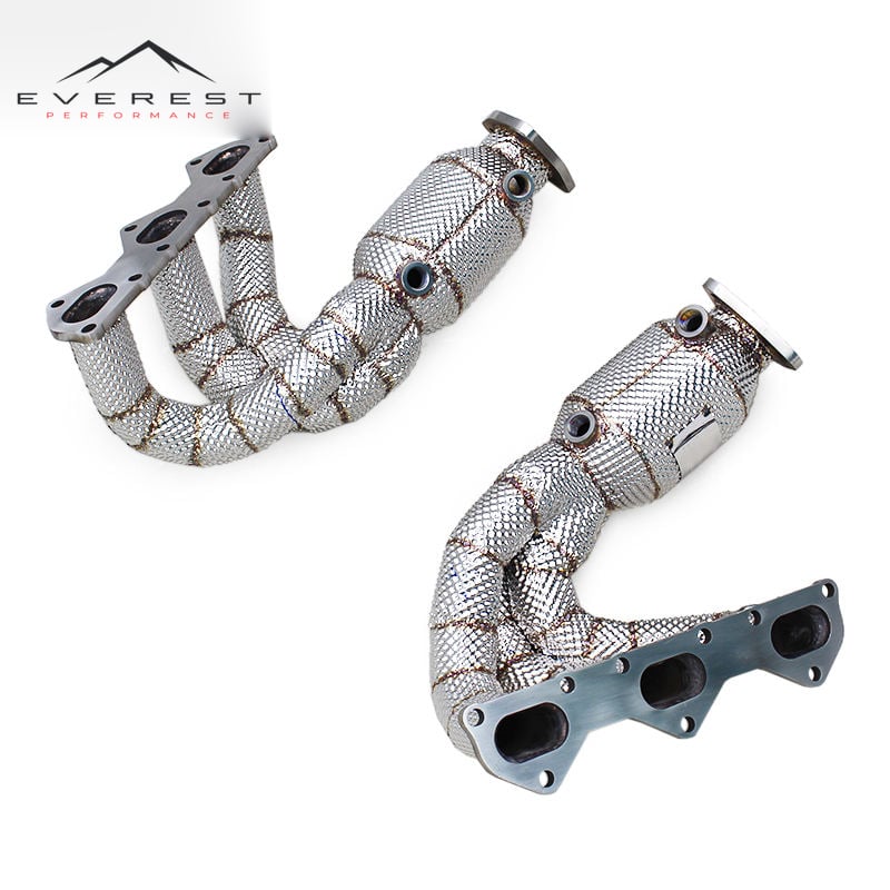 Custom Engine Catted Header Manifold for Porsche 718 Cayman Spyder GTS/GT4 4.0L 2025 Sport Car with Catalyst Exhaust System
