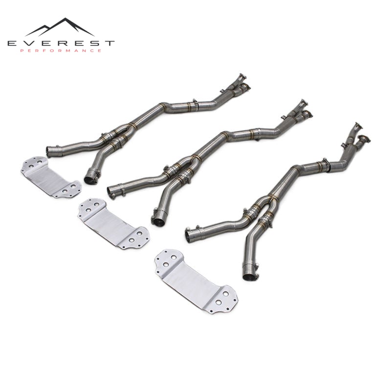 Exhaust System for BMW M3 G80/G8X G82 3.0T 2021-2023 3.5 Inches Stainless Steel Pipe Muffler Exhaust Single Midpipe With Brace