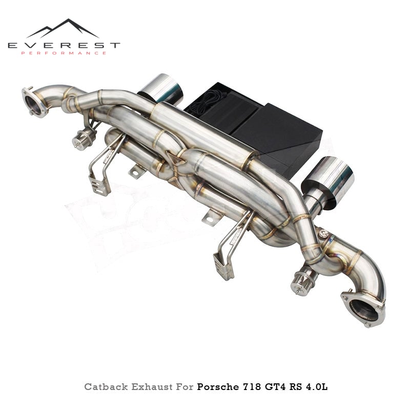 SS304L Exhaust Pipe System for Porsche 718 Cayman GT4 RS 4.0L 2022-2025 Racing Valve Muffler Catback Exhaust Pipes
