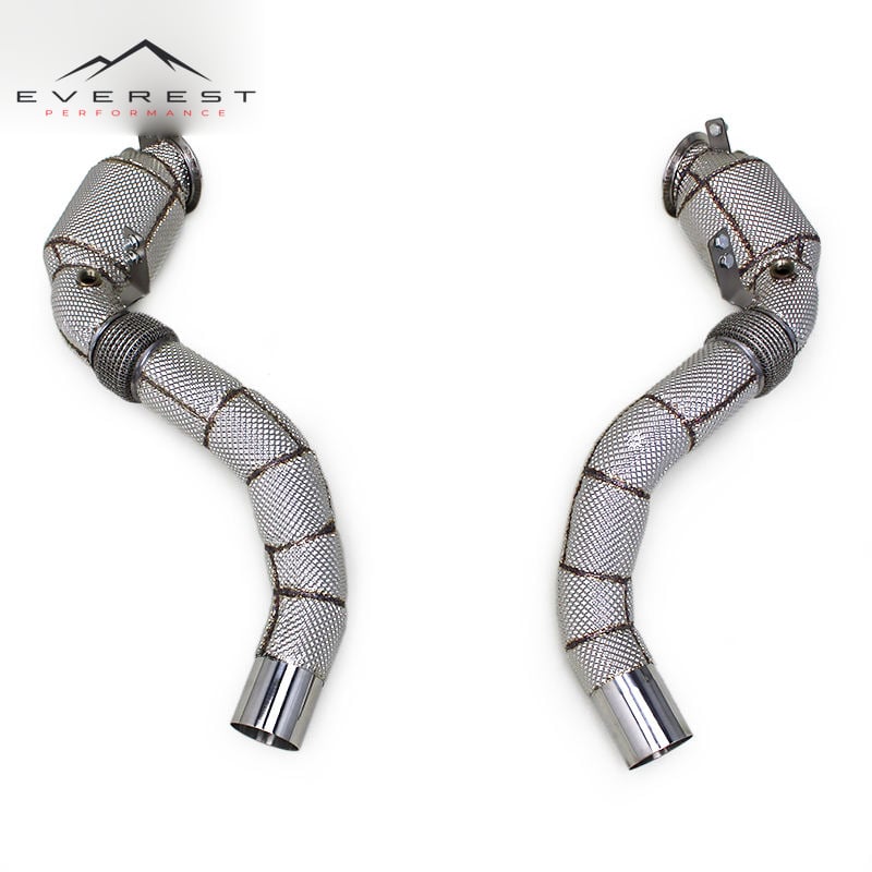 Custom Exhaust Downpipe for BMW M550/M550i G30/N63 4.4TT 2017-2022 Performance Header Catted Free Flow Pipe SUS304 Muffler