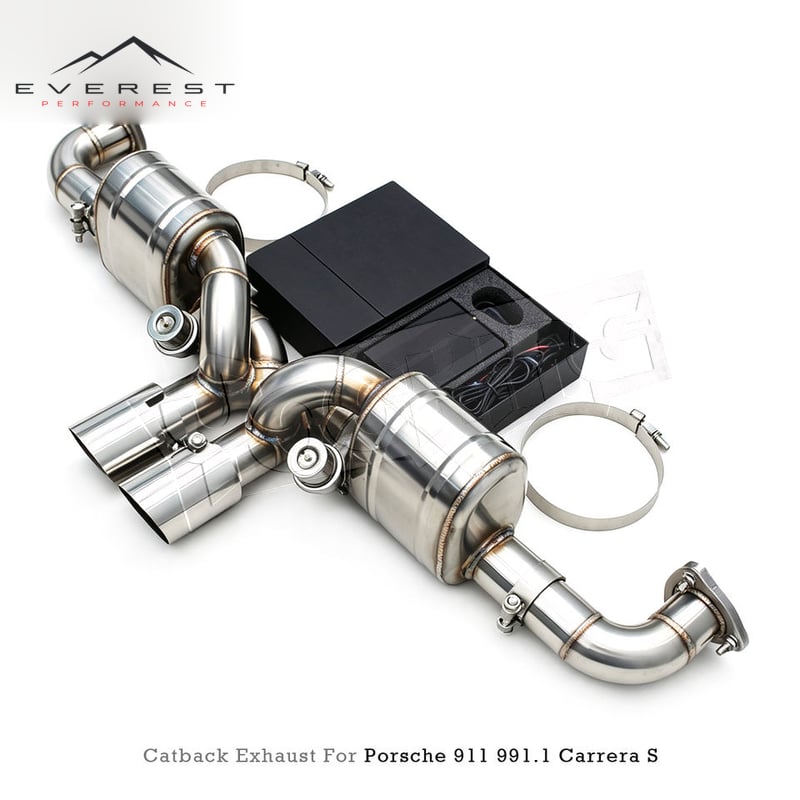 SS304L Exhaust Pipe System for Porsche 911 991/991.1 3.4/3.8 Carrera S 2011+ Upgrade to GT3 Vacuum Valve Catback Exhaust