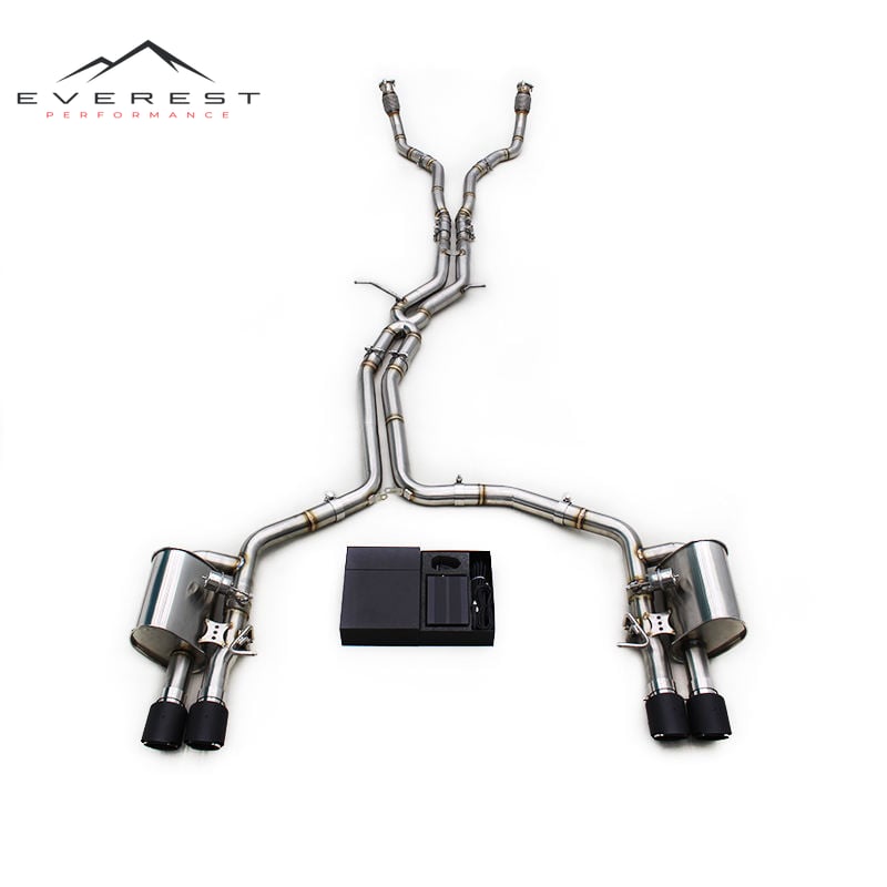 Race Sport Exhaust System for Audi S4/S5 B8 B8.5 3.0T 2013-2019 SS304 Valved Race Pipes S4 Silenced Exhaust with Wireless Remote