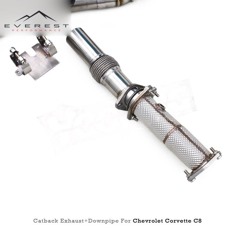 Racing Valvetronic Catback Exhaust Pipes Header for for Chevrolet Corvette C8 6.2L 2019-2025 With Stainless Steel 304 Downpipes
