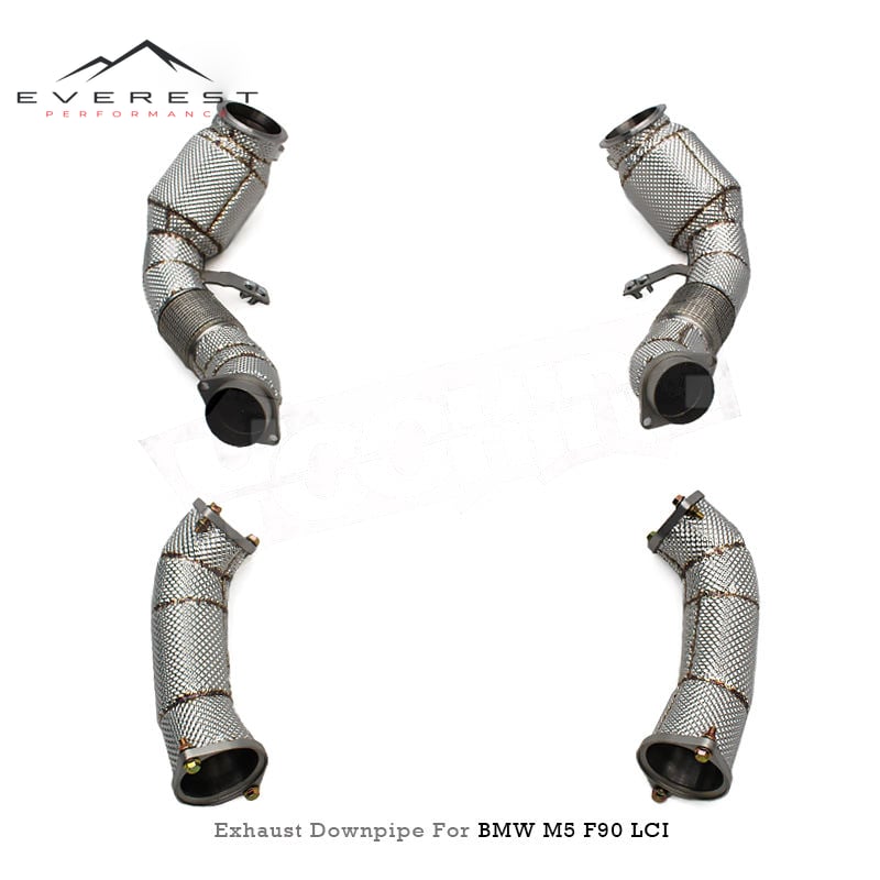 Direct-fit High Flow Catted Downpipe M5/M6 F90 LCI 4.4TT 2018-2024 Racing Sport Header with Catalysts for BMW Exhaust Pipe