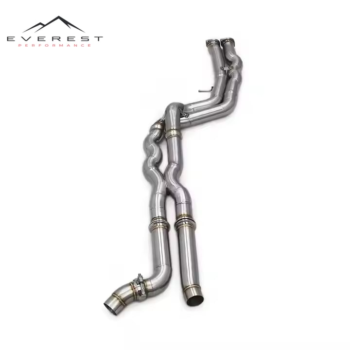 SUS304 Downpipe for BMW M2C/M2 Competition S55 F87 3.0T 2018-2023 70MM Equal Length Mid Pipe Exhaust Pipes