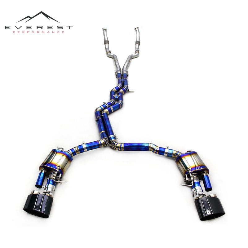 Exhaust Pipe System for Audi RS6/RS7 C8 4.0T 2019-2024SUS304 Front Pipes Titanium Exhaust Pipe with Valve Control
