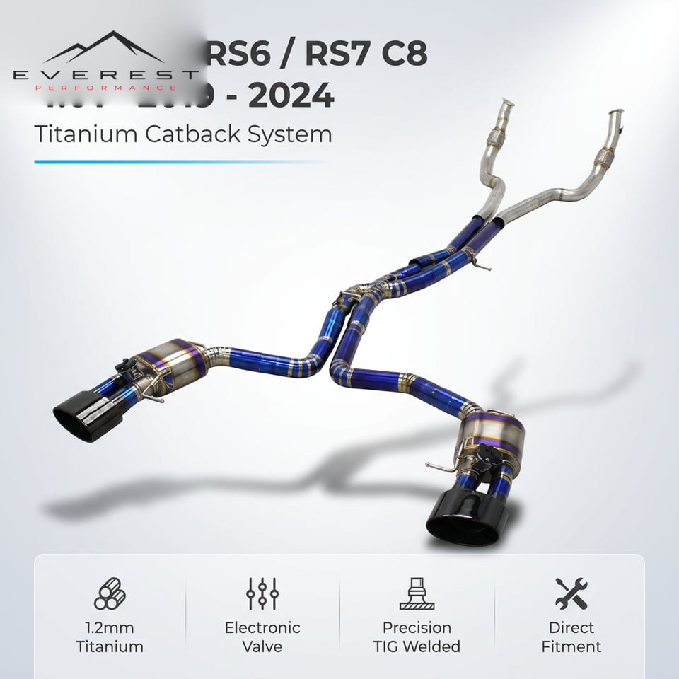 Titanium Exhaust Pipe System for AUDI RS6/RS7 C8 4.0T 2019-2024 High-quality Racing Electronic Valve Catback Exhaust