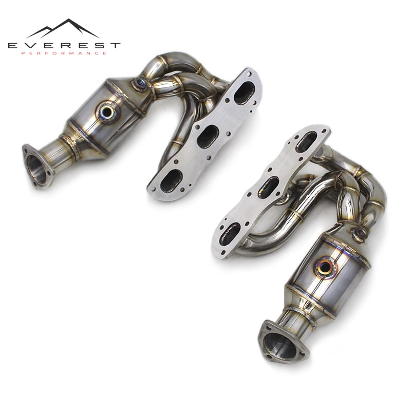 Performance Header for Porsche Boxster/Cayman 987.2 2004-2013 100/200/300/400 Cell Catalyst Stainless Steel Exhaust Pipe