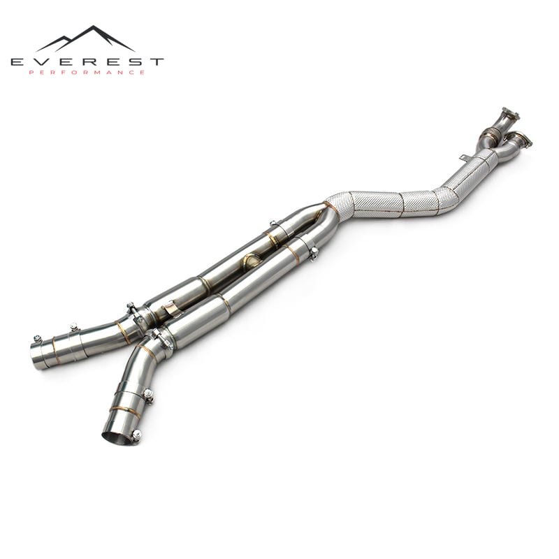 3.5Inch Mid Pipes for BMW M3/M4 G80/G82/G83/G8X 3.0T 2020-2023 Stainless Steel Exhaust Pipe with Heat Shield