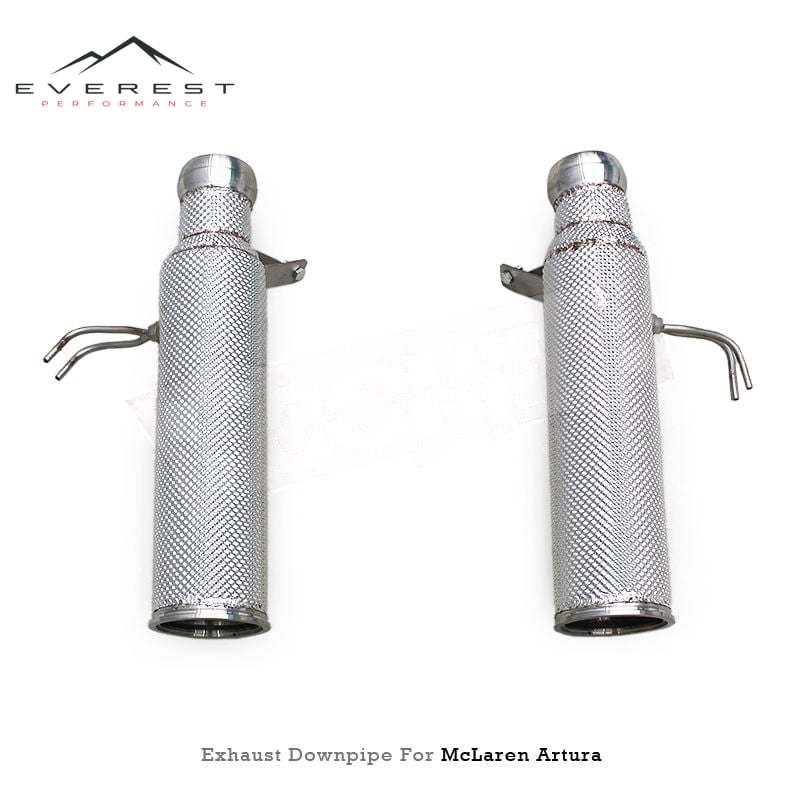 Direct-fit Exhaust Pipe for Mclaren Artura 3.0T Spider 2023-2024 Stainless Steel Heat Shield Exhaust Free Flow Downpipe