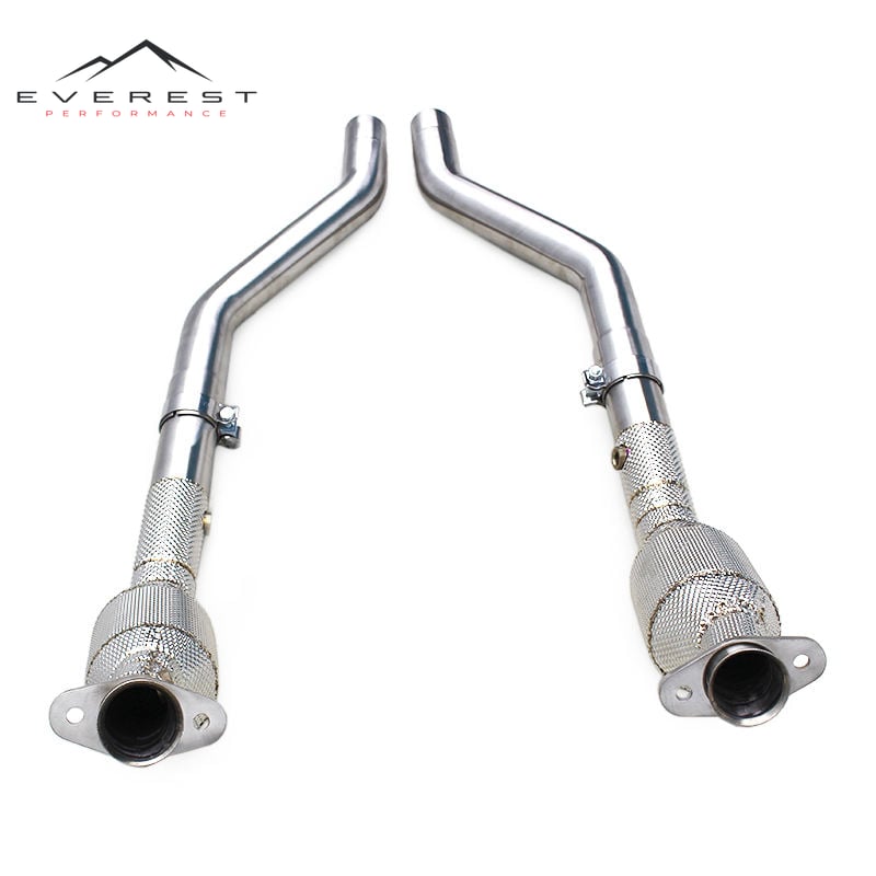 Custom High Flow Downpipe for Ford Mustang V6 3.7L 2012-2013 Stainless Steel Exhaust Header with 100/200/300/400 Cells Catalyst