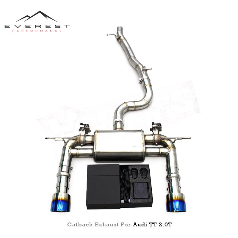 Racing Valvetronic Catback Exhaust Pipes for Audi TT/TTS 2.0T 2010-2019 SS304 Valved Muffler Exhaust Pipes With Remote Control