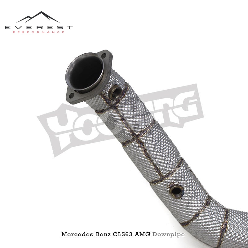 Turbo Downpipe for Mercedes-Benz CLS550 CLS 550 M278 4.7T 2012-2016 Sport Headers With Heat Shield Straight Pipes Ready Ship
