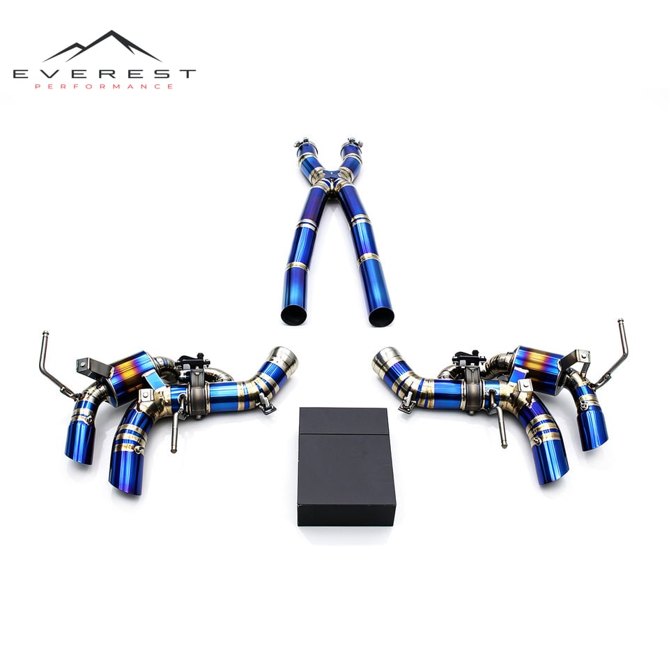 Direct Fitment X Pipe Axle Section for Ferrari Purosangue FUV V12 6.5L 2022+ Titanium Lightweight Valved Muffler Section