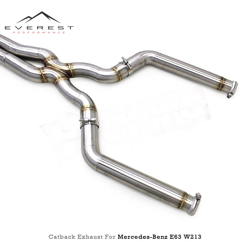 SS304L Exhaust Pipe System for Mercedes-Benz E63/E63S AMG W213 4.0TT 2016-2023 Muffler Electronic Valves Catback Exhaust
