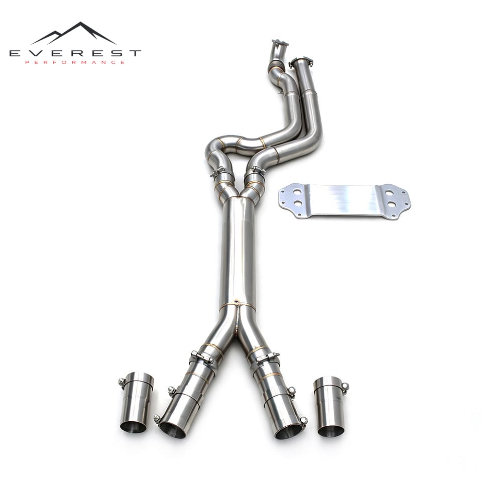 Stainless Steel Exhaust Middle Pipe for BMW M3/M4 G80/G82/G83 3.0T 2021-2026 Equal Length Mid Pipe with 101mm Pipes