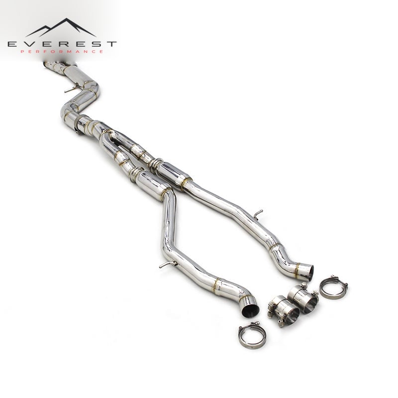 Stainless Steel Exhaust Pipes for BMW M2 Competition/M2C 3.0T F87 2018-2023 Single Mid Pipes Resonator