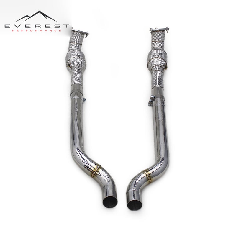 Catted Exhaust System for Maserati Gran Turismo/GT 4.2/4.7 2008-2016 Stainless Steel Downpipe With Heat Shield