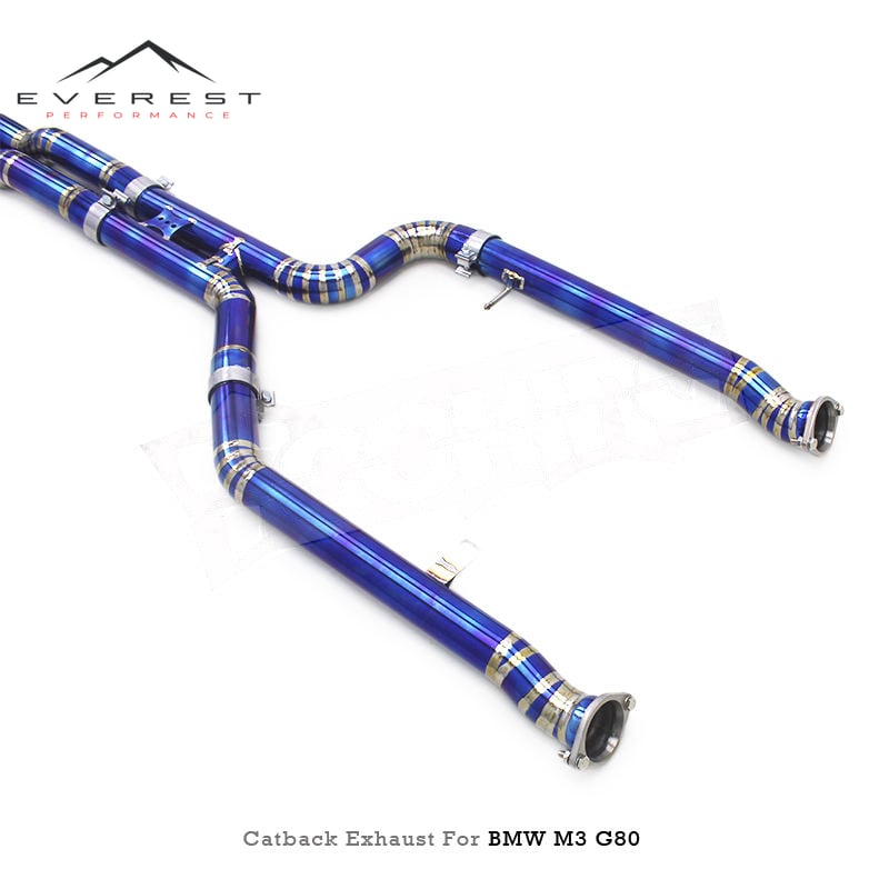 Custom Titanium Pipes Catback Muffler for BMW M3/M4 G80 G82 3.0T 2019- Engine Car Parts Valvetronic Exhaust System with Control