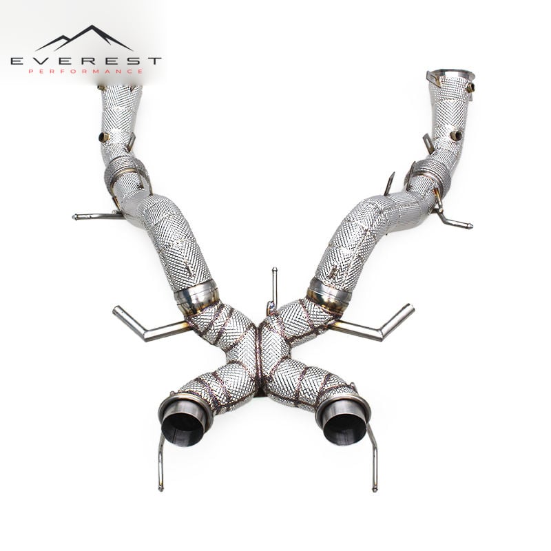 Auto SUS304 Complete Set Exhaust for Mclaren 600LT Spider/Coupe 3.8T 2018-2020 Enhance Active Sound Axle Back Exhaust System