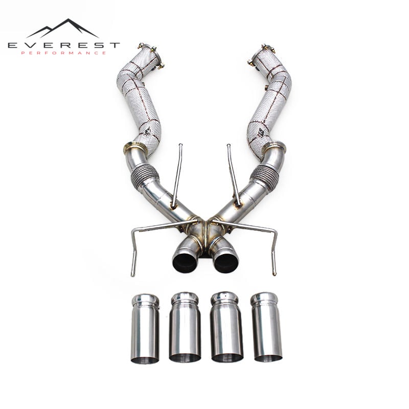 X-Pipe Exhaust System for Mclaren 750S 4.0T 2020-2025 High Frequency Rear Cat Back Section With Free Flow Header