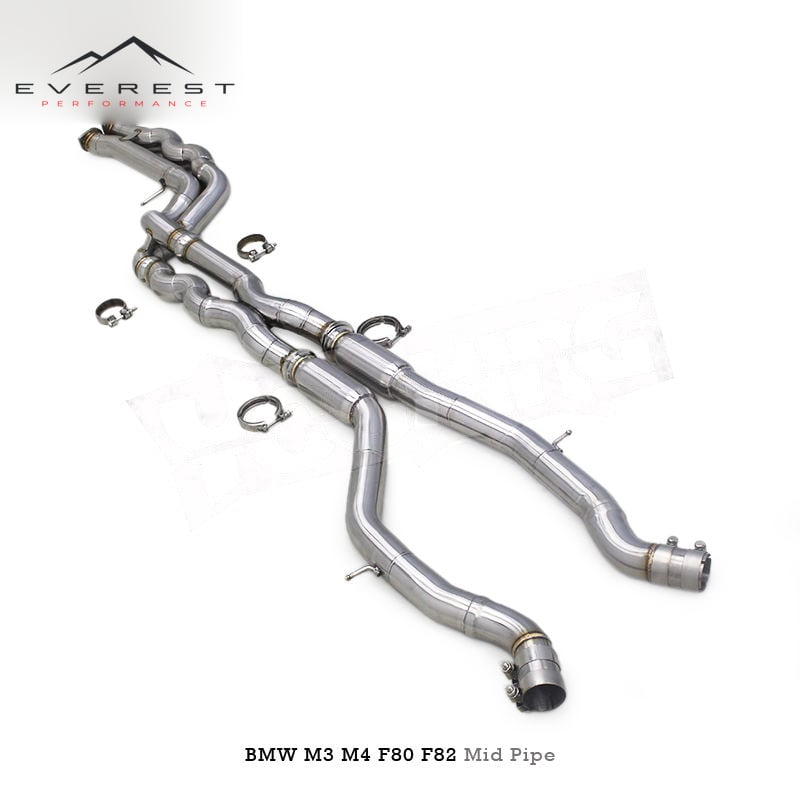 SUS304 Equal Length Exhaust Midpipe for BMW M3 M4 F80 F82 F83 S55 3.0T 2014-2019 Stainless Steel Middle Pipe