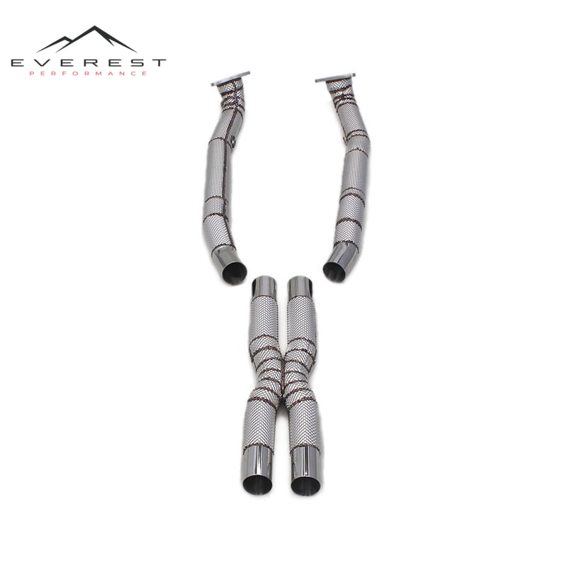 Car Exhaust System for California T 3.9T 2012-2018 Heat Shield Exhaust Header and X Pipe 304 Stainless Steel X Pipes
