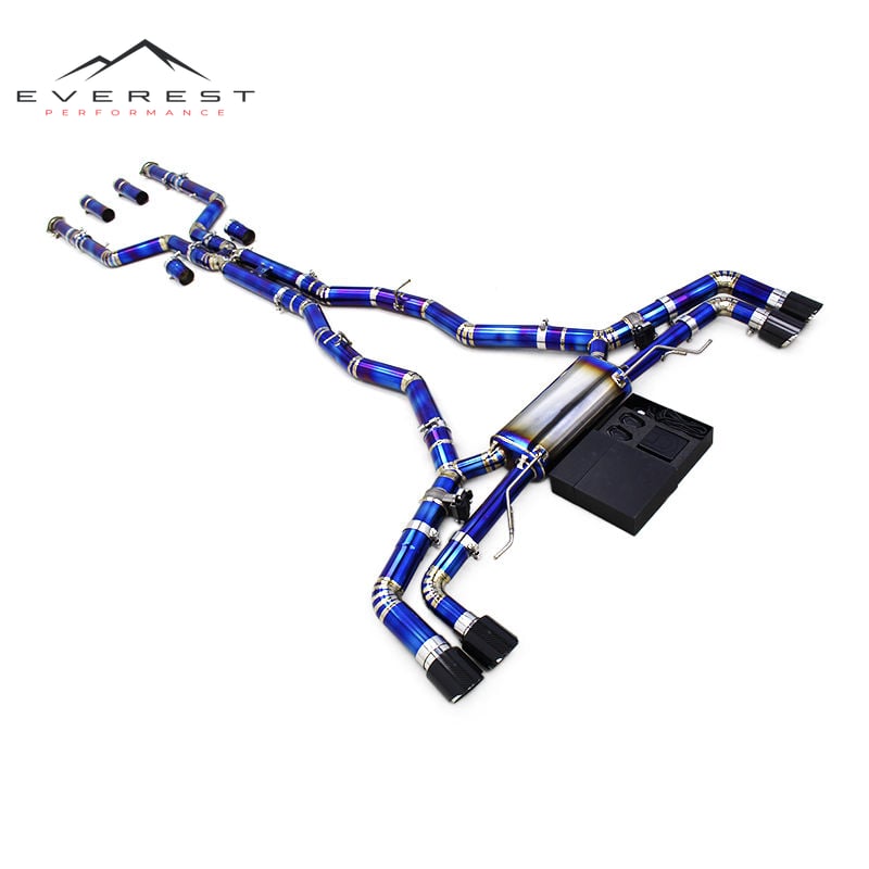 Performance Titanium Catback for BMW X5M/X6M F95/F96 4.4TT 2020-2024 Escape Valve Muffler Exhaust Pipes With OPF
