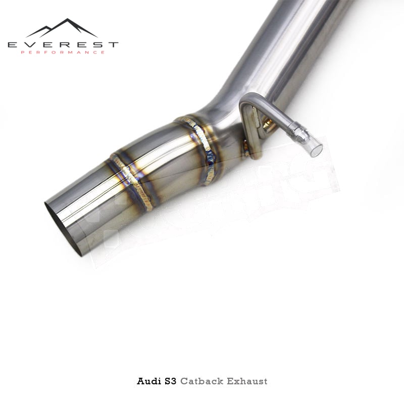 SS304L Exhaust Pipe System for Audi S3 2.0T 2015-2023 Valved Control Catback Exhaust System Automotive Accessories