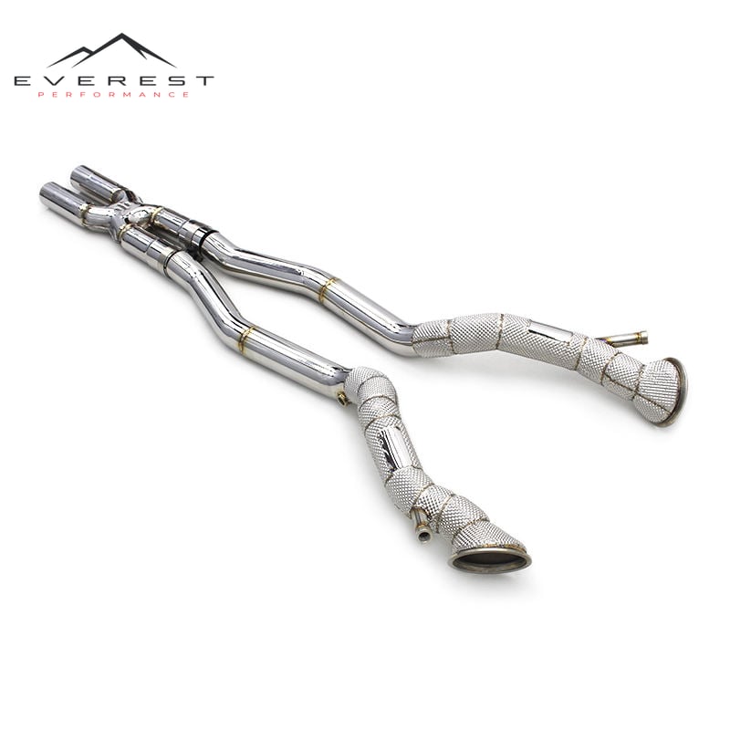 Sport Exhaust Pipe System for Ferrari F12 Berlinetta 6.3 2012-2016 Engine Heat Shield Straight Downpipe X Pipe