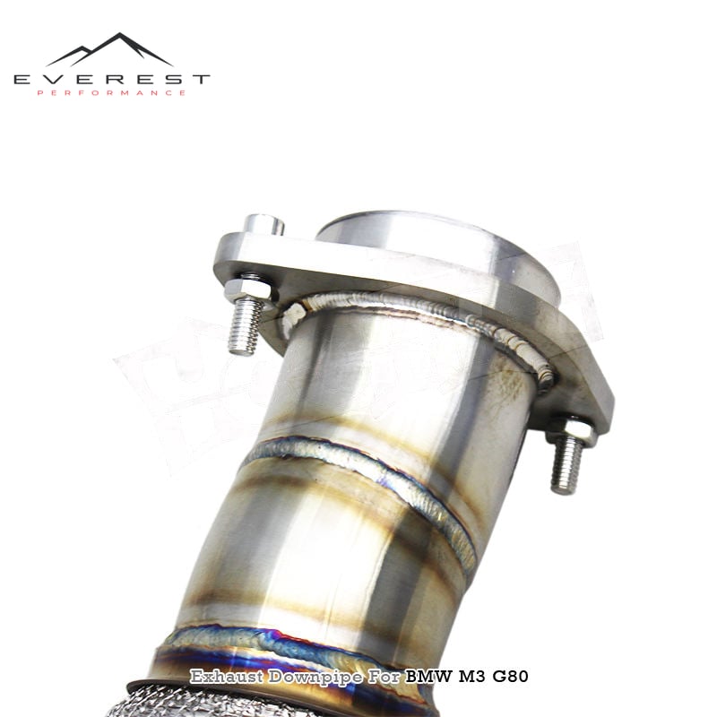 Stainless Steel High Flow Downpipe Exhaust Pipes for BMW M3 M4 G80 G82 S58 3.0T 2019-2024 With Catalytic 100/200/300 Cell