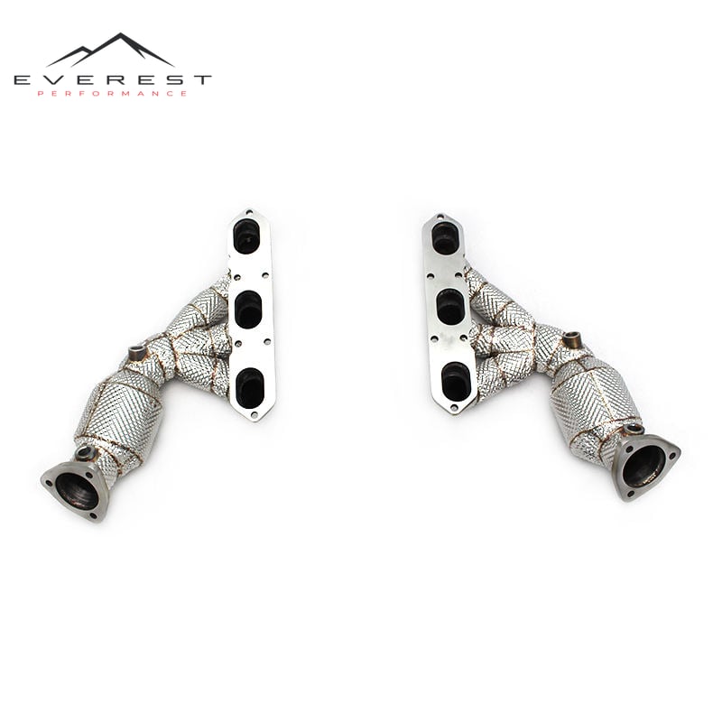 Exhaust Manifold Pipes 300Cell Catalytic Downpipe Fit For Porsche 987.1 Boxster Cayman 3.4L 2004-2008 SUSS304 Pipe