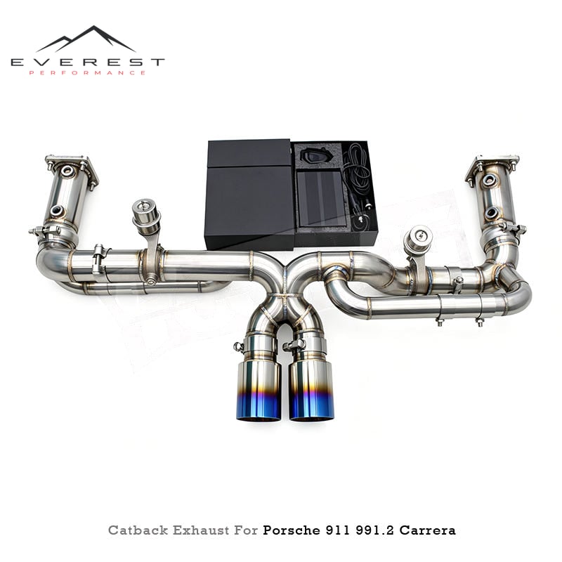 Catback Exhaust System for Porsche 911 991.2 Carrera 4/S/4S 3.0T 2016-2018 Upgrade to GT3 Stainless Steel Exhaust Pipe Valved