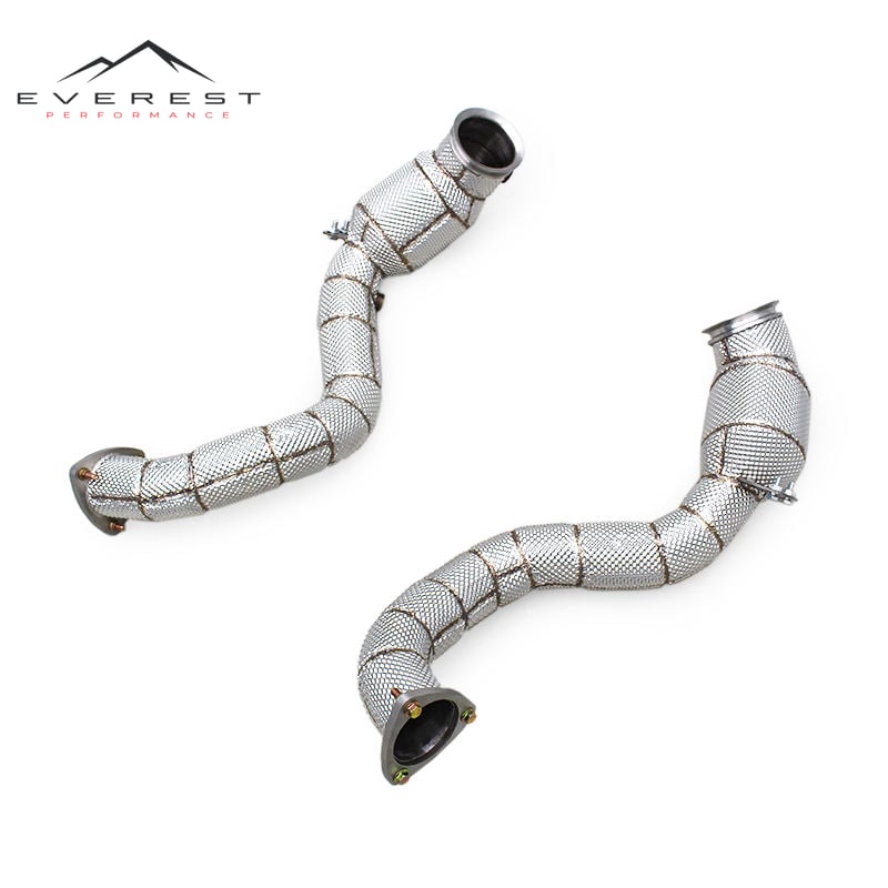 Stainless Steel Exhaust Pipe for for Aston Martin Vantage V8 4.0T 2018+ Heat Shield Exhaust Pipe with Catalyst
