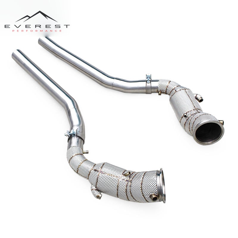Auto Stainless Steel Exhaust Pipes for Ferrari Purosangue FUV V12 6.5L 2022+ Free Flow Exhaust Downpipe With Heat Shield
