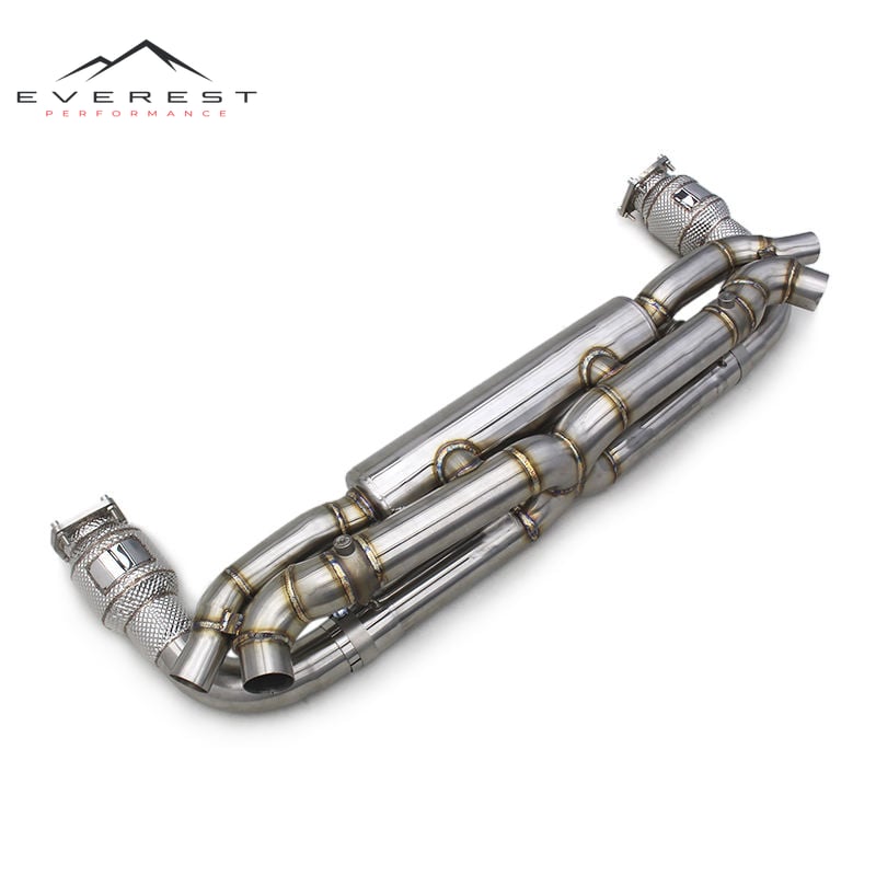 Performance Full Exhaust System for Porsche 911 991/991.1/991.2 Turbo S 3.8T Race Exhaust and 100/200/300/400cell Catted Headers