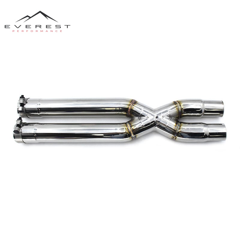 Performance Polished Stainless Steel Performance Exhaust X Pipe Equal Length Mid Pipe for Maserati Gran Turismo/GT 4.7 2008-2023