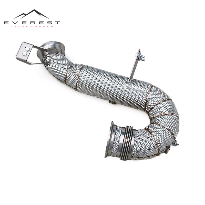 SS304 Exhaust Downpipe for Mercedes-Benz GT50/GT53 AMG 3.0T 2019-2023 With Heat Shield Free Flow Downpipes Spot Stocks