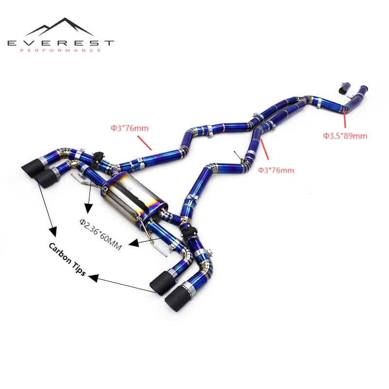 Catback Exhaust for BMW M440/M440i G22 3.0T 2019-2024 Muffler Electronic Remote Control Valve TItanium Catback