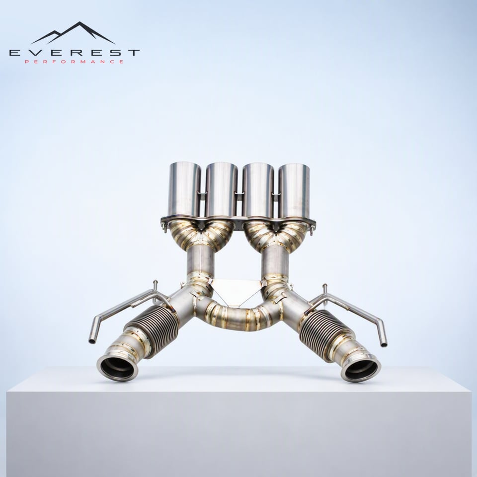 Auto Titanium Exhaust Pipes for Mclaren 765LT Coupe/Spider 4.0T 2020+ Lightweight Catback Straight Through Powerful System