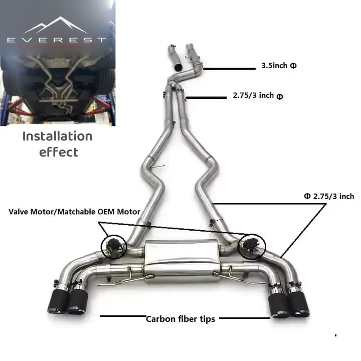 Racing for BMW M340i/M340 M440 M440i G20 G22 LCI X-Drive 3.0T 2015-2025 Exhaust Pipes Sport Car Muffler Exhaust Catback Systems