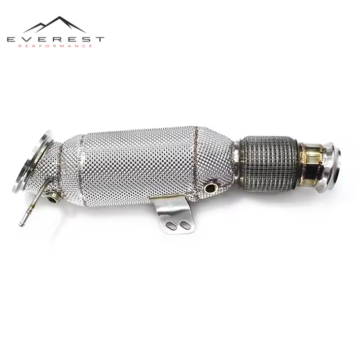SUS304 Downpipe for BMW G20 M340/M340i G22 M440/M440i 3.0T 2019-2023 Heat Shield 100/200/300/400cell Cat Down Pipe