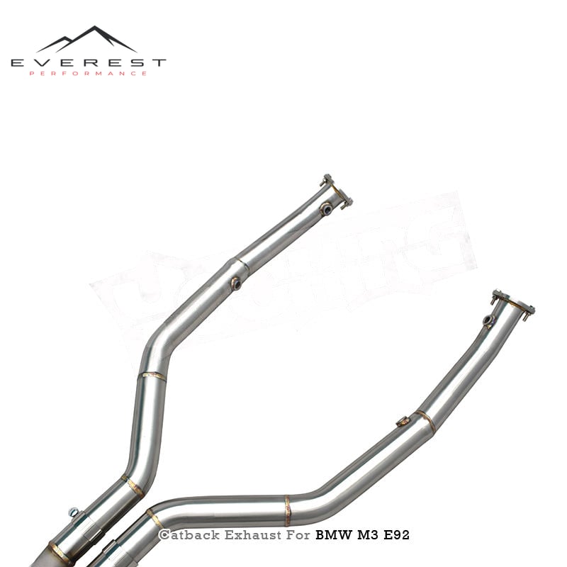 Vacuum Valve Exhaust System for BMW M3 E90/E92/E93 4.0L 2008-2013 Dual Z Pipes Muffler Catback with Chrome Silver Tips